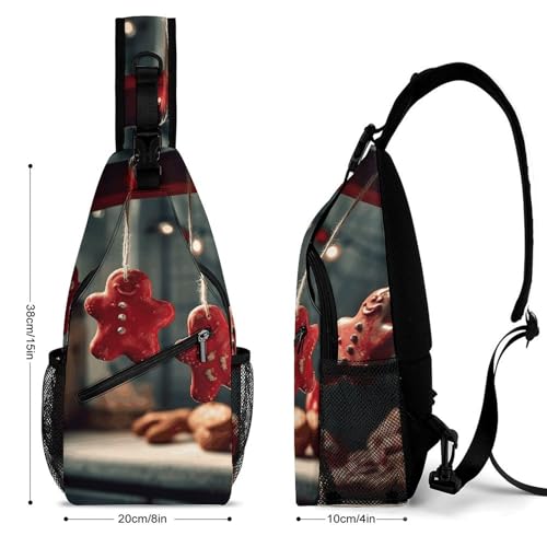 Bolso cruzado rojo multiuso para viaje y deportes miniatura 2
