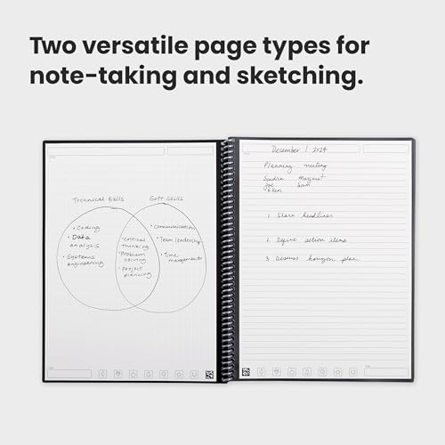 Rocketbook Fusion Reusable Undated Productivity Planner, Letter Size 21 cm x 29.7 cm, Teal - Goals, Monthly and Weekly Calendar, Daily To-Do List, Lined and Dotted Notes Pages - Image 7