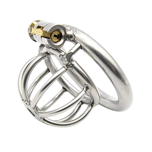 WEIMOB Kuisheidsgordel voor heren, roestvrij staal, met penisdilator, kuisheidskooi, peniskooi, cock cage, mannen… - Afbeelding 5