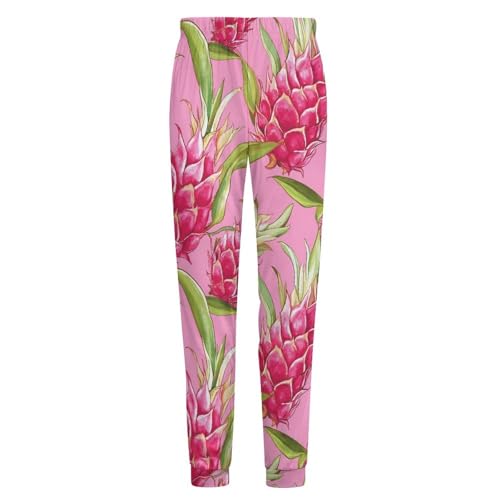 Pitaya Fruit Pattern Breathable Mens Pajama Pants Lounge Sleep PJ Bottoms Sleepwear Jogger4
