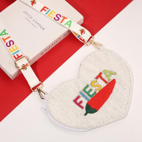 Cinco De Mayo Purse for Women Beaded Mexican Fiesta Crossbody Purse Sombrero Chili Shoulder Bag Mexican Outfit Gift2