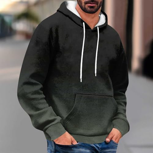 Men Gradient Sweatshirt Casual Printing Long Sleeve Warm Pullover Hoodie Fall Winter Loose Sweater with Pockets2