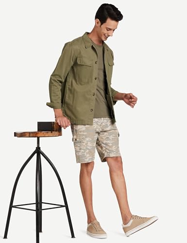 Image of Amazon Brand - Symbol Men's Cotton Cargo Regular Fit Shorts | Casual Chinos
