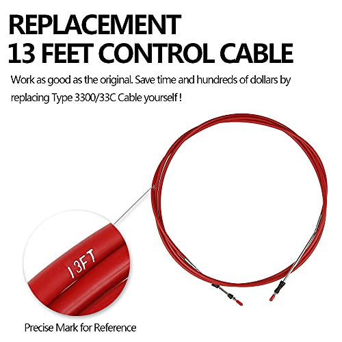 Yinlowa Replacement Dometic Seastar Control Cable Type 3300/33C Universal For Yamaha Outboard Motor Honda Teleflex Marine Boat Cable Replace Seastar Solutions Remote Control Throttle Shift Cable,13Ft #TOP1