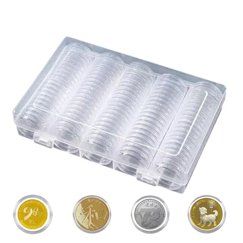 Protectores de monedas con junta ajustable y caja expositora para coleccionistas 6