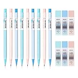 【El paquete incluye】- 9PCS 2mm bolígrafos (tres colores, 3 por color) + 6 cajas de recargas (8 recargas en una caja).