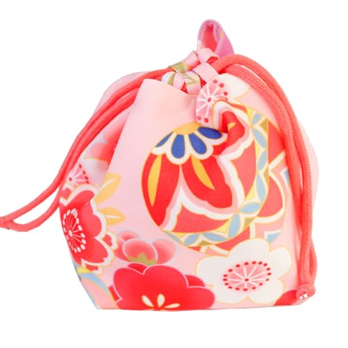 Japanische Tasche mit Kordelzug, Kimono, Handtasche, Blüte, Sakura-Tasche, Vintage, Schmuck, Münzbörse, Geschenktasche, Stil-10, Einheitsgröße, Geschenkbeutel