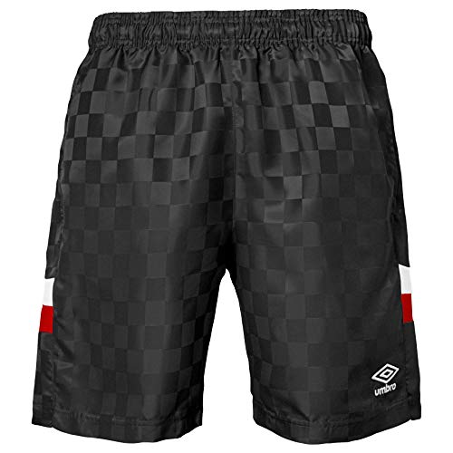 Umbro Men's Tri-Check Soccer Shorts, Color Options (Black, Medium)