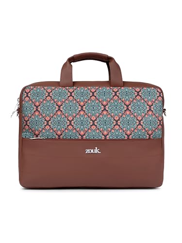 Image of ZOUK Arin Laptop Bag | Slim & Stylish Laptop Bag for Women Office Use | Fits 15.6+ Inch Laptop | Padded Compartment Fits up to 17 Inch Laptop | Water-Resistant | Lightweight