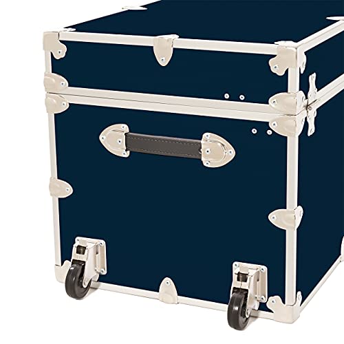 Rhino Trunk & Case Dorm Armor Trunk With Removable Wheels, College, Home & Office Storage 35"X17"X17" (Navy Blue) #TOP3