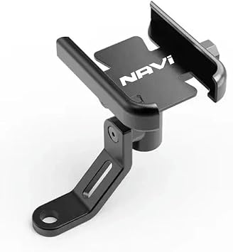Motorcycle Phone Mount 360 Rotatable Motorbike Phone Holder for Honda DREAMWING Navi 110 2016-2025 Phone Holder Handlebar Mirrors Stand Bracket-Mirror Type Black