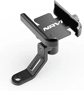 SAIQIAFC Support Téléphone Moto Support Telephone Scooter Support Téléphone pour Rétroviseur Moto avec Rotation à 360°pour Honda DREAMWING Navi 110 2016-2025 Rétroviseur de Moto