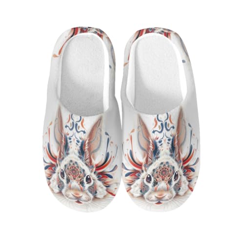 Pantoufles en coton lapin intérieur maison spa voyage amples chaudes