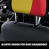 VXXNlnn Housse d'appui-tête de voiture imprimée drapeau de la Belgique – 2 pièces universelles pour sièges avant de camions – Housse d'intérieur tendance