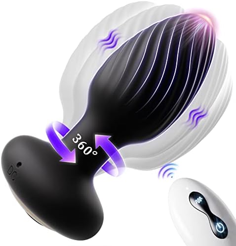 Male Sex Toys for Men Prostate Massager - Adult Sex Toys Games Vibrators Remote Control, Adult Toys Anal Plug Vibrating Butt Plug with 9 Vibrating Rotation Mode, Anal Toys Vibrator Mens Sex Toys Women