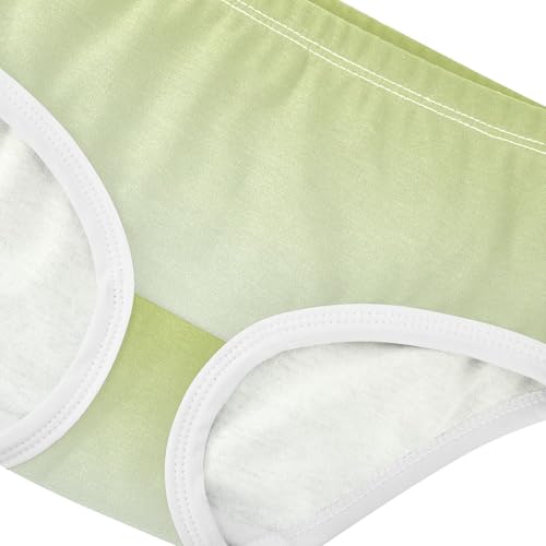 Joisal Toddler Underwear Floral 2t Cotton Panties for Girl Fun Print Briefs Kids Undies Lime Green Gradient4