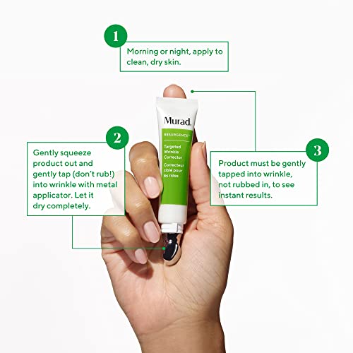 Murad Targeted Wrinkle Corrector - Resurgence Anti-Wrinkle Face Cream - Instant Filler Wrinkle Corrector - Gentle Anti-Aging Hydrating Hyaluronic Acid Treatment Backed By Science, 0.5 Oz #TOP3