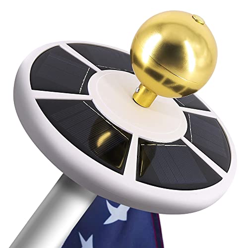 Hoople Flag Pole Light Solar Powered, 26Led Light For Most 15 To 25 Ft In-Ground Flag Pole, Super Bright Solar Flag Pole Light, 100% Flag Coverage, Longest Lasting, Upgraded Electric Circuit #TOP9