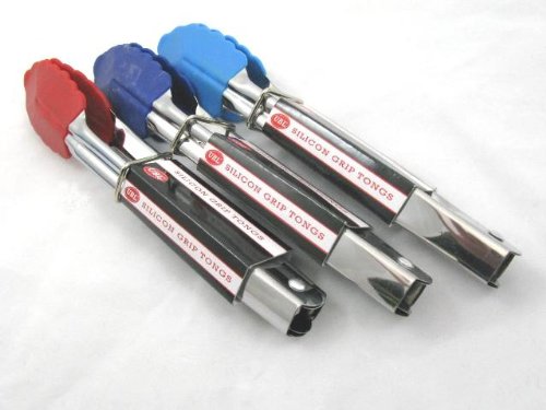 Pinze in acciaio inox con impugnatura in silicone