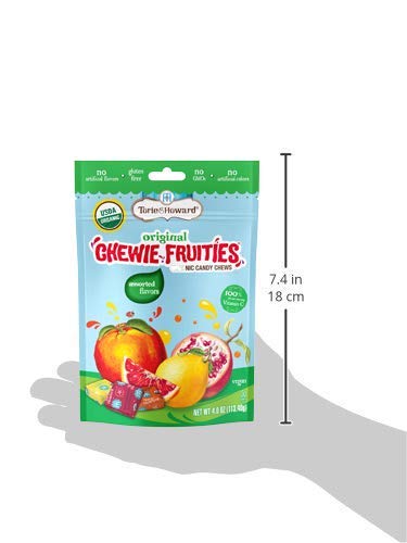 Miniatura 4 de Torie & Howard Chewie Fruities - Caramelos orgánicos surtidos de sabores, bolsa de 4 onzas