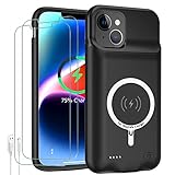 Battery Case for iPhone 14 Plus,Upgraded 10800mAh High Capacity Rechargeable Portable Extended Charger Case Wireless Charging Compatible with iPhone 14 Plus (6.7 inch) Charging Case & Carplay (Black)