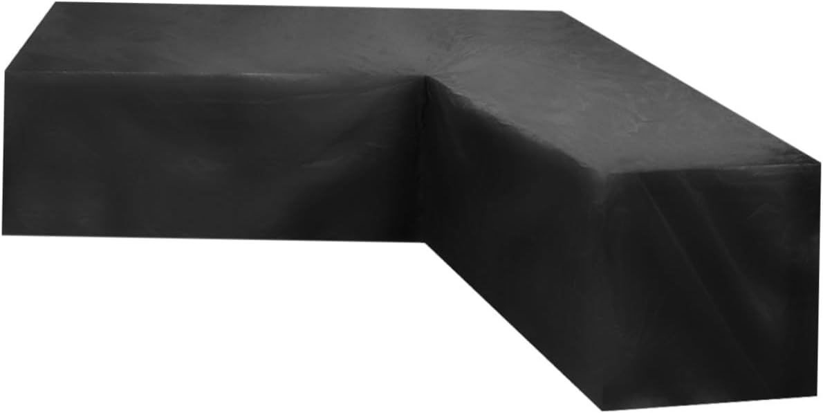 Sosoport Outdoor Corner Sofa Cover Weather-Resistant Oxford Protector for Patio Sectional Couch Drawstring Design Outdoor Furniture Cover for Garden and Lawn