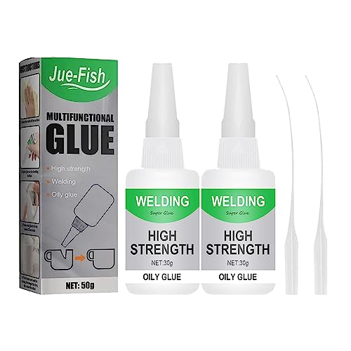 2 PCS Jue Fish Multifunctional Super Glue - High-Strength All Purpose Welding High-Strength Oily Welding Glue for Tile Glass Wood Shoes