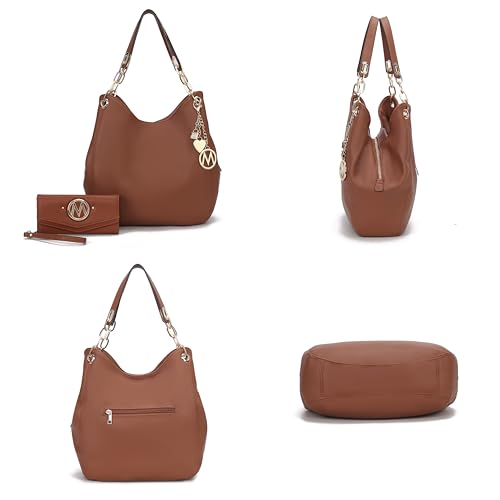 Image of MKF Collection Hobo Bag for Women & Wristlet Wallet, Vegan Leather Shoulder Bag Handbag Purse by Mia K.