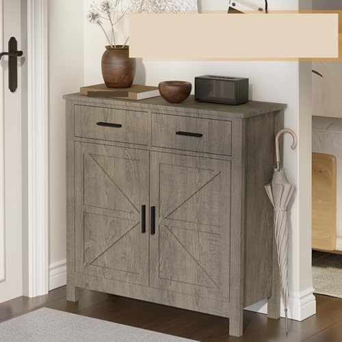 Mid-Century Modern Farmhouse Storage Cabinet, Stylish Buffet for Living & Dining Room, Versatile Console with Ample Storage Space