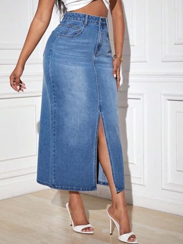 Image of KOTTY Women's Solid Carbon Grey Maxi Skirt