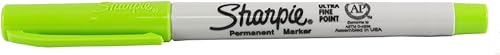 SHARPIE JAM Paper - Marcador de punta ultrafina, color verde lima, se vende individualmente