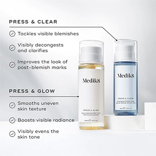 Medik8-Press-Glow-Daily-Exfoliating-PHA-Tonic-with-Enzyme-Activator-Polyhydroxy-Acid-Toner-Gentle-Cleansing-Exfoliant-for-Clarifying-Skin-Toning-and-Redness-For-Radiant-Glass-Skin-67-oz Medik8 Press & Glow Daily Exfoliating PHA Tonic with Enzyme Activator - Polyhydroxy Acid Toner - Gentle, Cleansing Exfoliant for Clarifying, Skin Toning, and Redness - For Radiant Glass Skin - 6.7 oz - Image 6