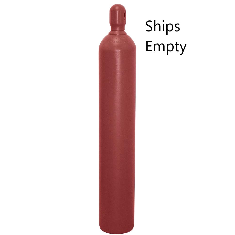 Varies New 250 cu ft Steel Inert Gas Cylinder with CGA580 Valve Helium, Nitrogen, Argon, CO2/Nitrogen Mix Red 80STEEL-580 0