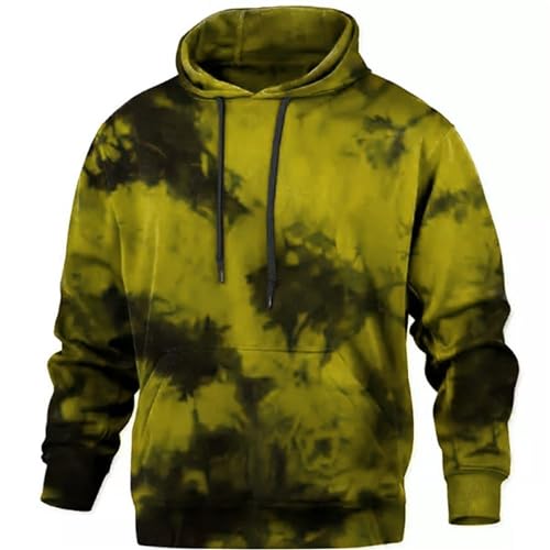 Sudadera con capucha para hombre en color amarillo talla L ideal para gimnasio y deporte