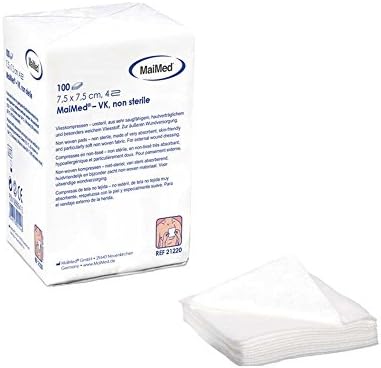 Kompresy z włókniny MaiMed VK - 5 x 5 cm, 100 sztuk, 4-krotny kompres z włókniny