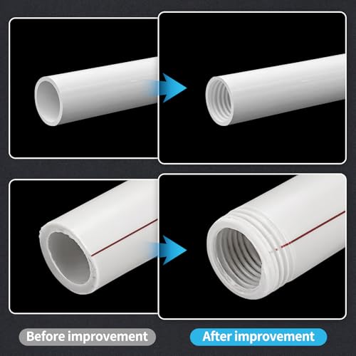 Muaoush 2PCS PVC Pipe Threader Kit - Dual-Function Internal & External Pipe Threading Tool for 1/2\"& 3/4\" PVC/Plastic Pipes