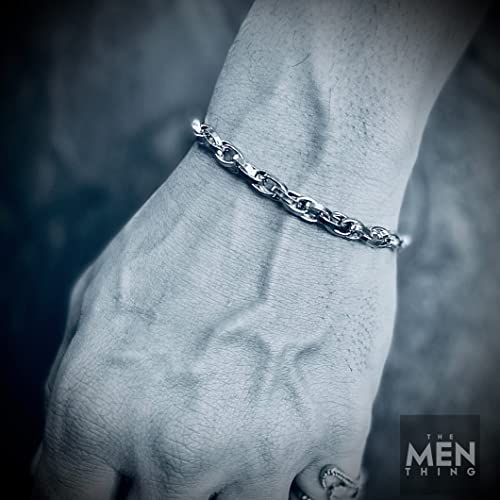 THE MEN THING Pure Titanium Steel Bracelet Collection, Size 7 to 9 inch for Men & Boys