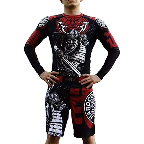 Training Budo Red Fight Shorts Men's Boxing MMA Combat BJJ Grappling Fitness Muay Thai Kickboxing No Gi