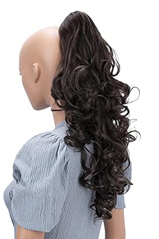 CAISHA 50cm Warkocz Kucyk Przedłużanie Włosów Obszernie Faliste Brązowy H53