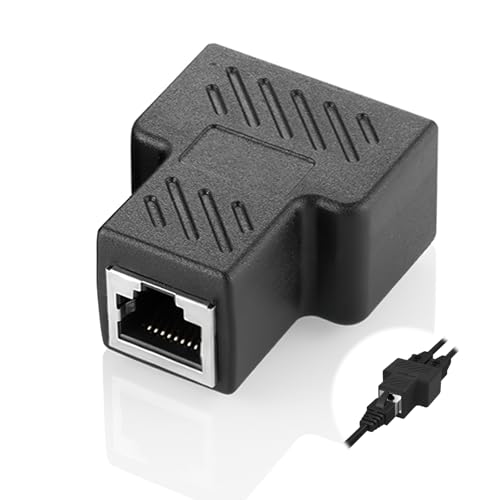coytear RJ45 Ethernet Cable Splitter | 1 to 2 Way Dual High Speed Network Female Adapte | 1 to 2 Female LAN Ethernet Network Extension Splitter Cable for CAT 5/CAT 6/CAT 7 Home Office Use