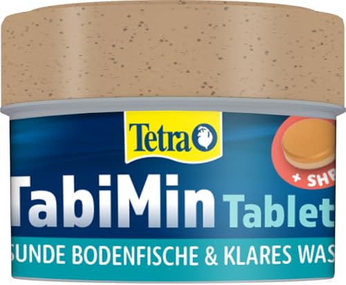 Tetra Tablets TabiMin - Tabletten Fischfutter für alle Bodenfische, z.B. Welse, Schmerlen oder bodengründelnde Barben, 58 Tabletten Dose