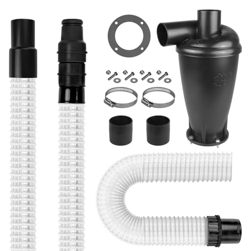 PRIMEBAG - Zyklon-Abscheider-Set Saugschlauch 50mm und 35mm kompatibel mit Bosch GAS 12-25 PL, GAS 15 PS, GAS 35 L/M - Stahlfeder, fadenverstärkt, extrem flexibel und robust METERWARE (3 Meter)