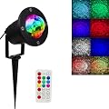 Outdoor Water Wave Light,Water Ripple Projector RGBW 10 Colors Waterproof LED Garden Light Projector with Remote Water Effect or Flame Fire Effect for Halloween Christmas Swimming Pool Display Patio