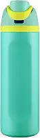 Garrafa Térmica de Água 710ml com Tampa 2 em 1 - Antivazamento, Parede Dupla, Com Alça e Tampa com Trava (Verde Água)