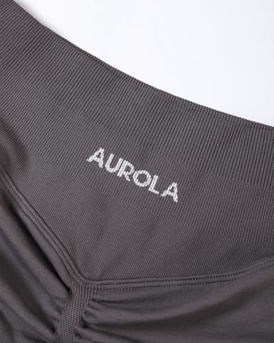Image of AUROLA Influence Workout Shorts for Women,2.5 3.5 4.5 5.5 6.5 No Roll Up Squat Proof Scrunch Seamless Compression Gym Short