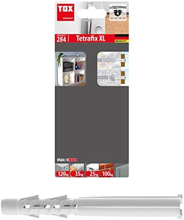 Tassello Universale TOX Tetrafix XL 8x80 Mm Con Vite - 25 Pezzi - Per Calcestruzzo Cellulare E Altri Materiali - Foto 6