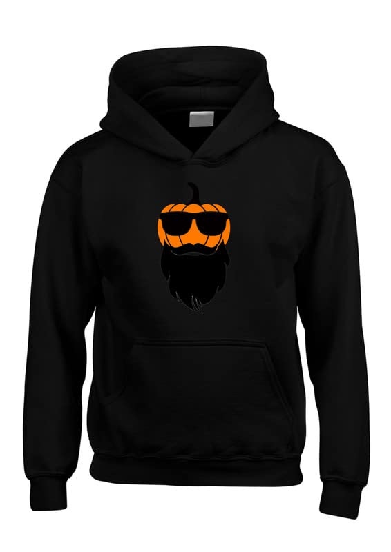 Citrouille avec barbe idée cadeau originale t-shirt à capuche noir XXL