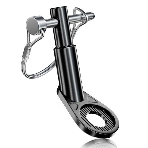 EFEALL 12mm Bike Trailer Hitch Sturdy & Durable Steel Bike Trailer Attachment Bicycle Hitch Connector for Pet/Dog/Cargo - Black