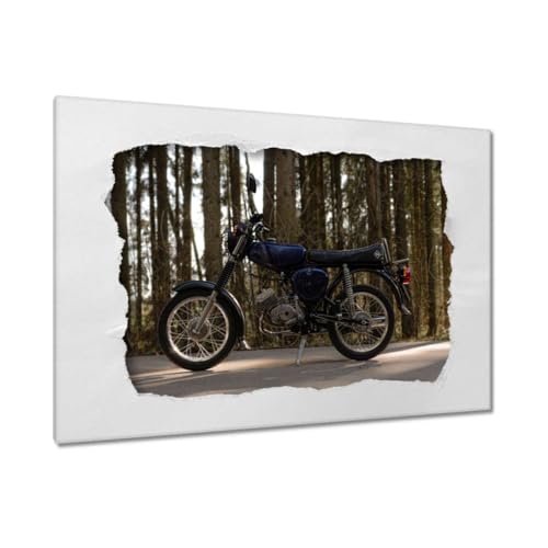 Tableau moto classique rétro pour créer un espace bureau vintage