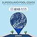 SWIMLINE HYDROTOOLS Super Guard Heavy Duty Pool Cover For Above Ground Swimming Pools |25 X 45 FT Cover | Blue / Black | Water Tube Sleeves | UV Protected For 20X40 FT Rectangle Pools | CO82545R